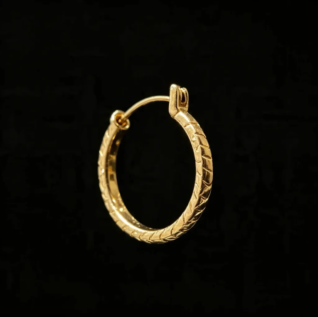 گوشواره حلقه طرحدار